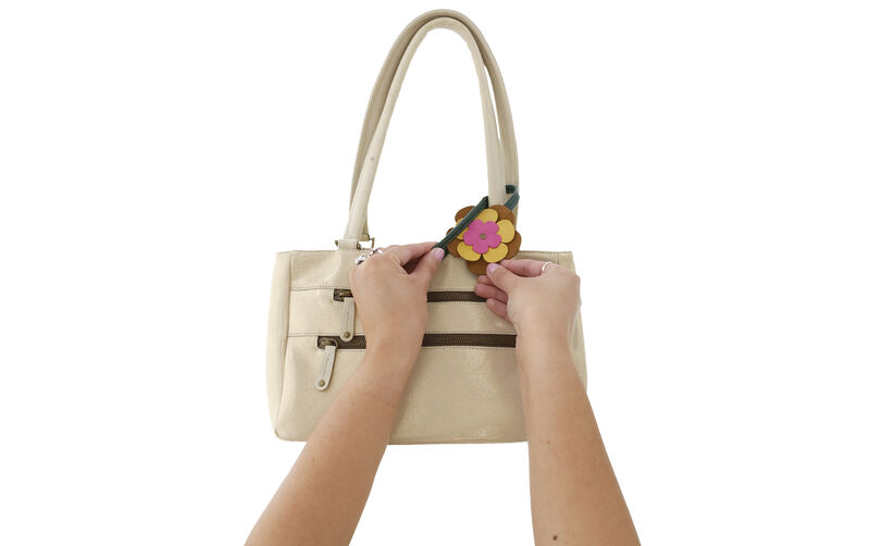 Yellow Multi Daisy Bag Charm, , large